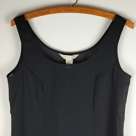 90s Express Compagnie Internationale Black Sheer Tank Top Size Medium - Picture 5 of 7